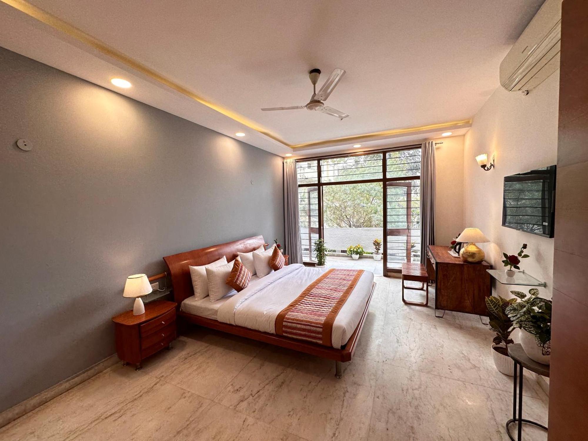 Grove Residency Hauz Khas New Delhi Couple Friendly Hotell Exteriör bild