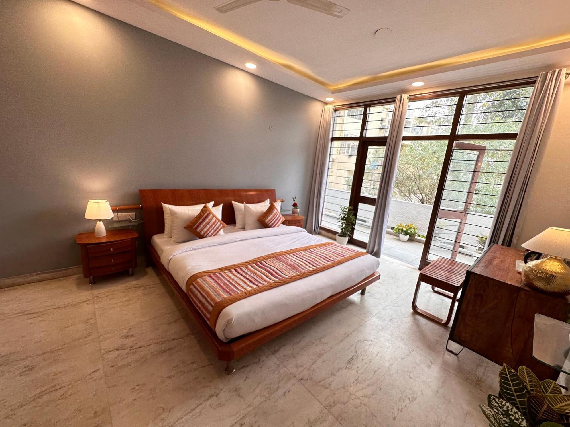 Grove Residency Hauz Khas New Delhi Couple Friendly Hotell Exteriör bild