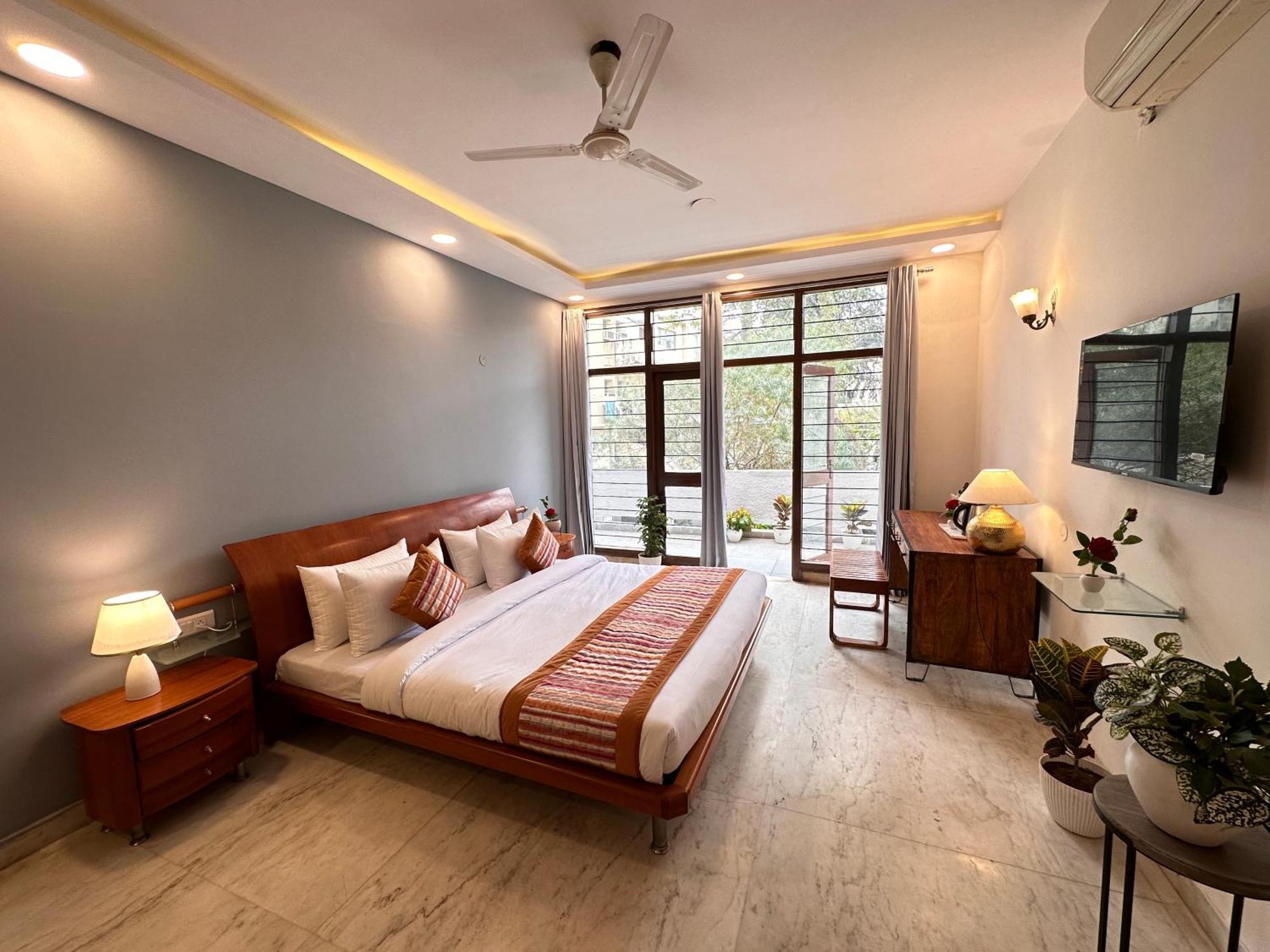 Grove Residency Hauz Khas New Delhi Couple Friendly Hotell Exteriör bild