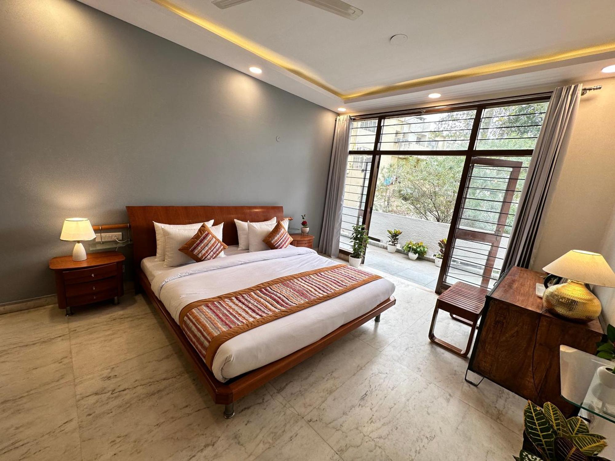 Grove Residency Hauz Khas New Delhi Couple Friendly Hotell Exteriör bild